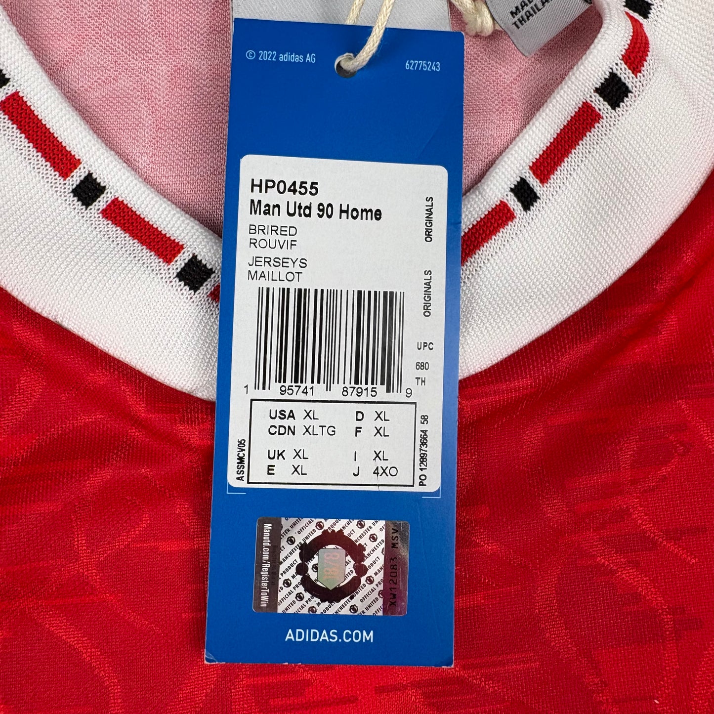 Manchester United Re Issue 1990 Home Shirt Adidas