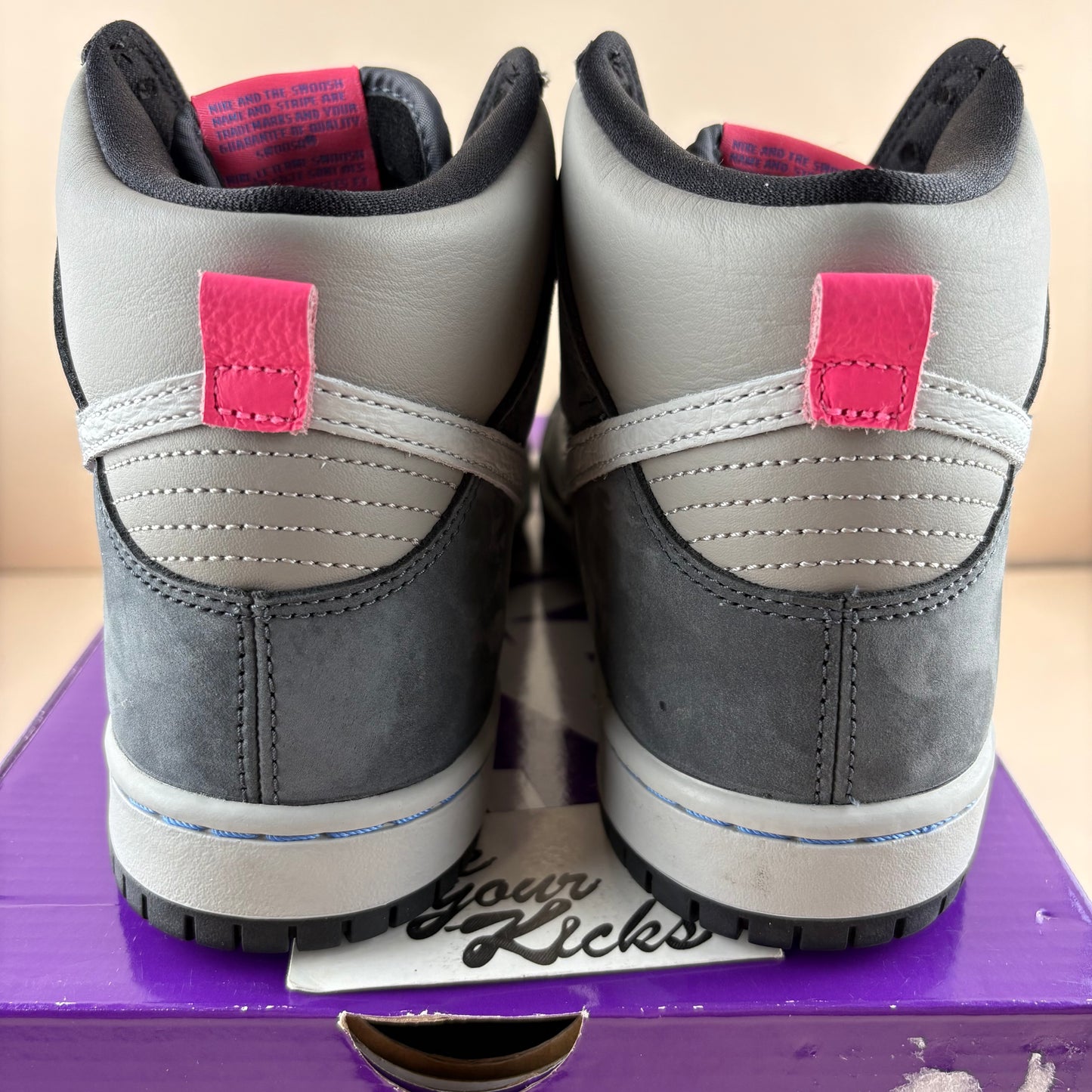 Nike SB Dunk High Pro Medium Grey Pink (Pre-owned)