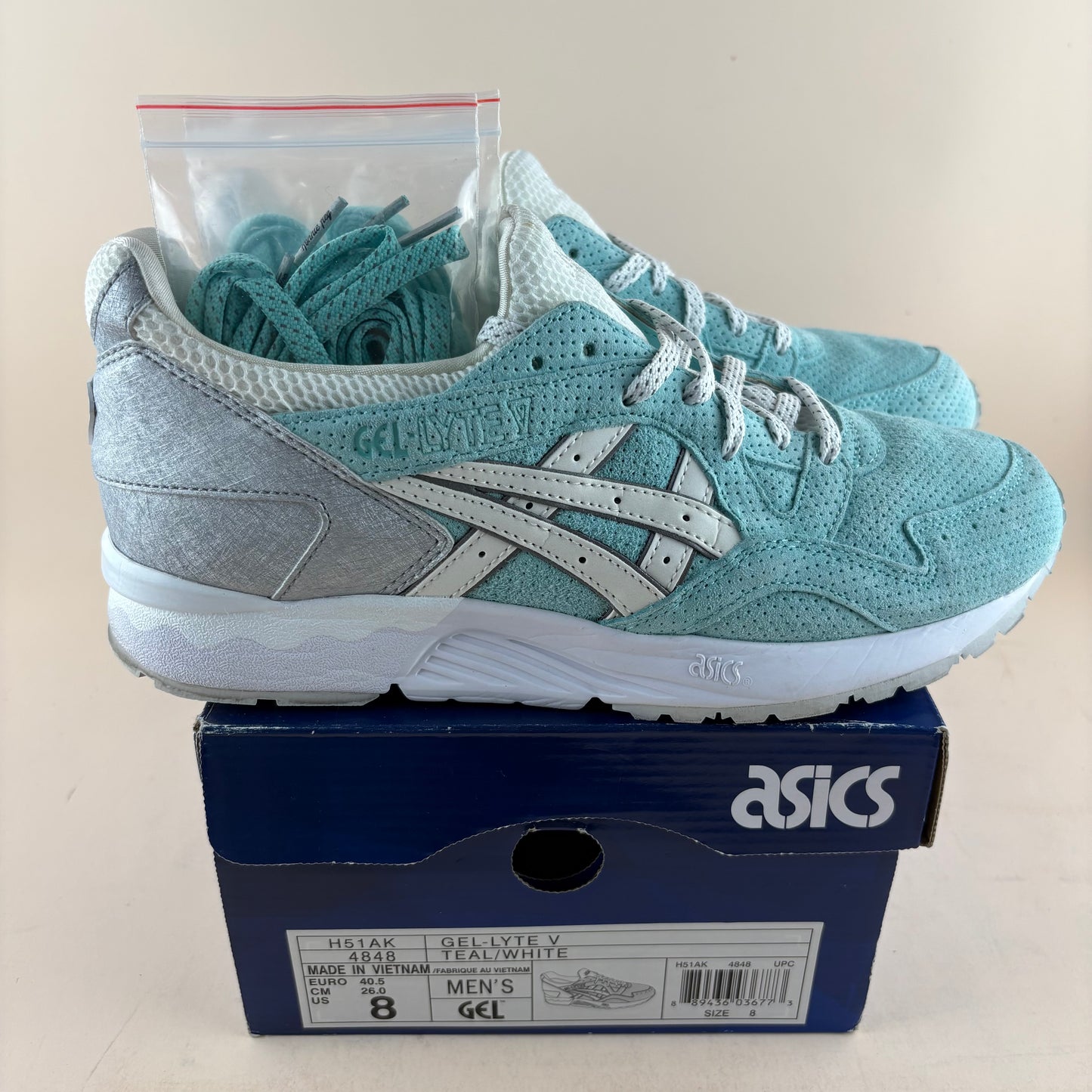 ASICS Gel-Lyte V Diamond Supply Co x Ronnie Fieg Aqua Blue Grey (Pre-owned)