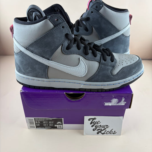 Nike SB Dunk High Pro Medium Grey Pink (Pre-owned)