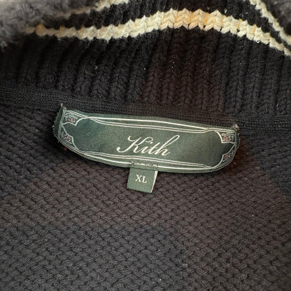 Kith Wyona Full Zip Varsity Sweater Black (Pre-owned)