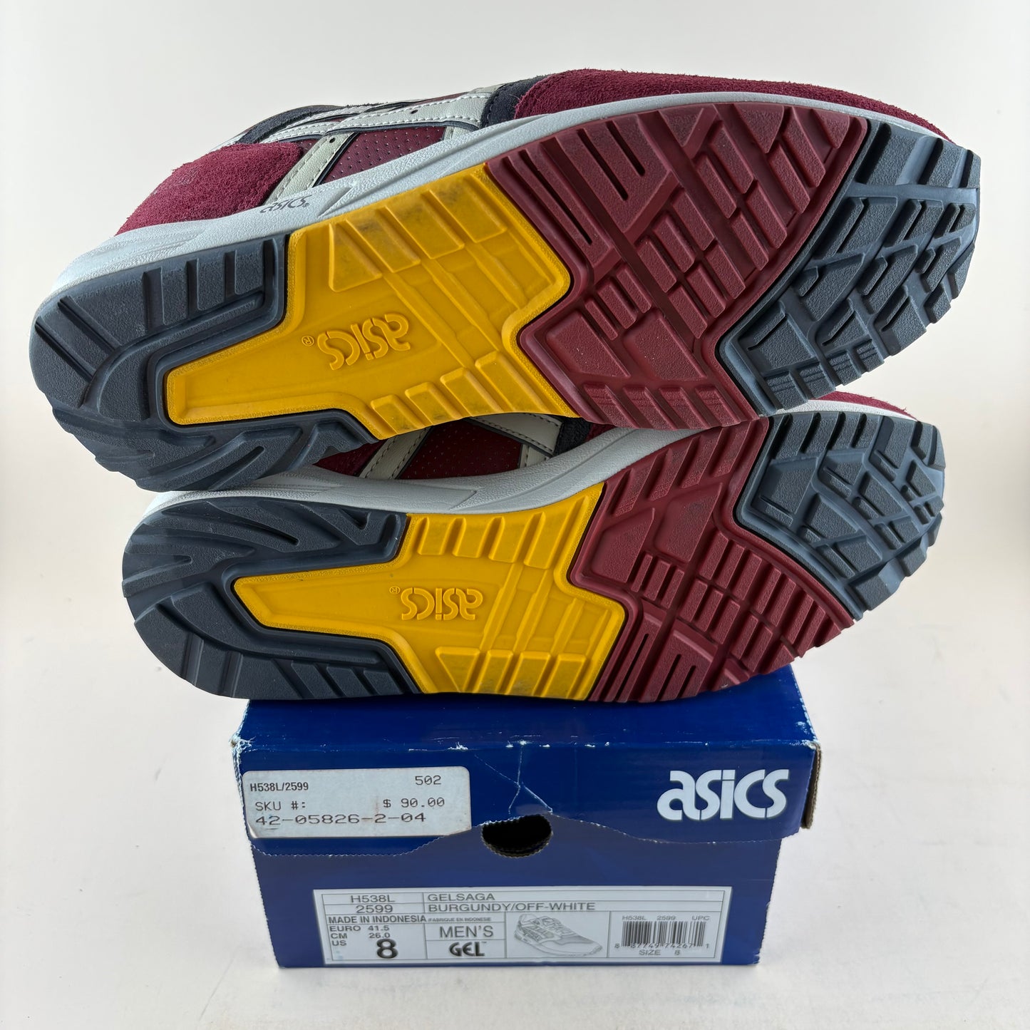 Asics Gel-Saga Burgundy Off-White (Pre-owned)