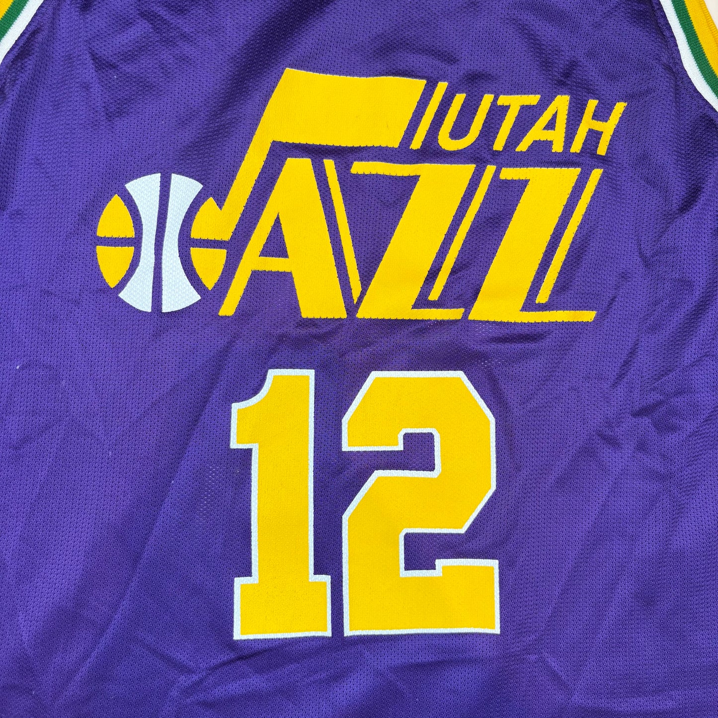Utah Jazz Jersey Purple NBA Basketball Champion Stockton