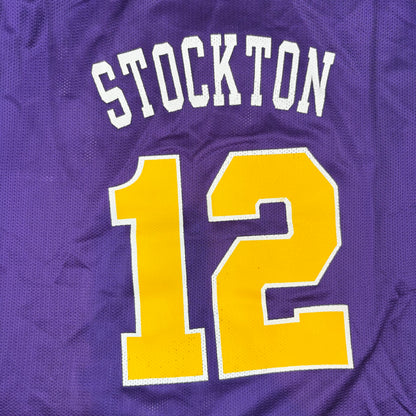 Utah Jazz Jersey Purple NBA Basketball Champion Stockton