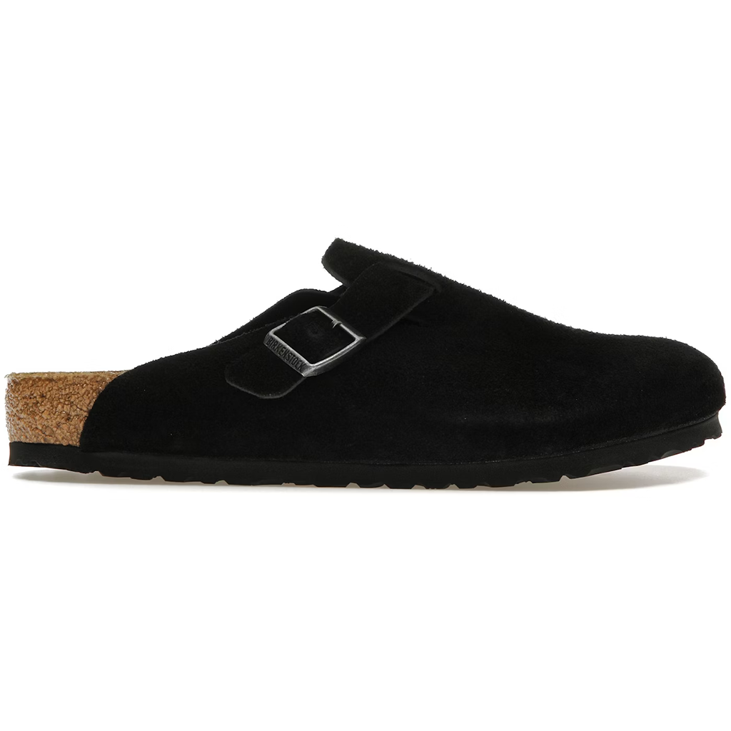 Birkenstock Boston Soft Footbed Suede Black