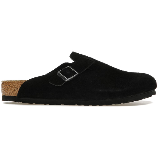 Birkenstock Boston Soft Footbed Suede Black