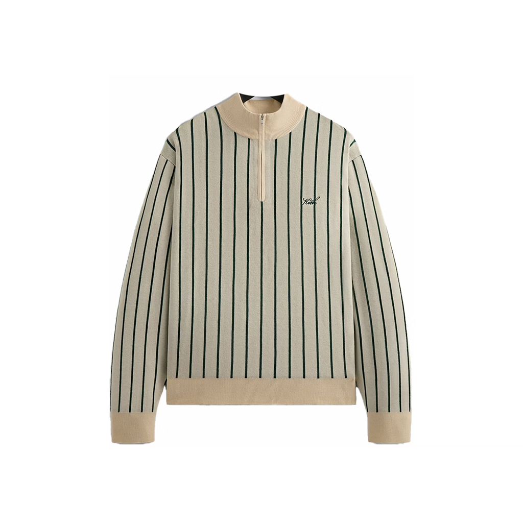 Kith Harmon Quarter Zip Mock Neck Sandrift