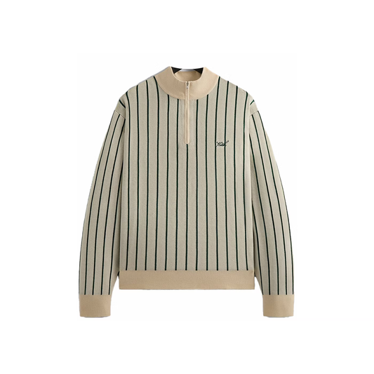 Kith Harmon Quarter Zip Mock Neck Sandrift