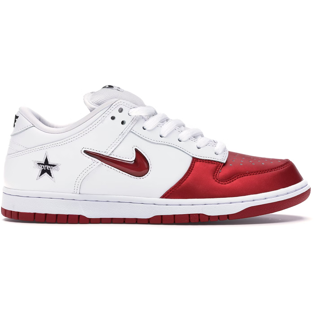 Nike SB Dunk Low Supreme Jewel Swoosh Red