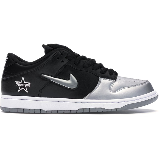 Nike SB Dunk Low Supreme Jewel Swoosh Silver