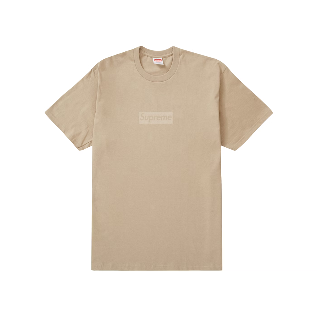 Supreme Tonal Box Logo Tee Khaki