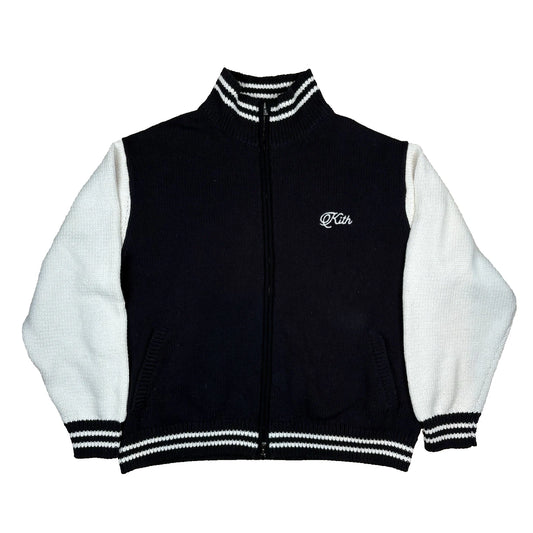 Kith Wyona Full Zip Varsity Sweater Black (Pre-owned)