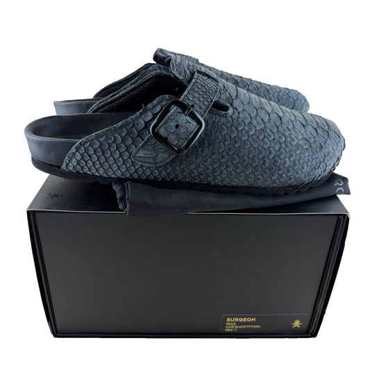 Shoe Surgeon Luxe Mule Black Python Skin