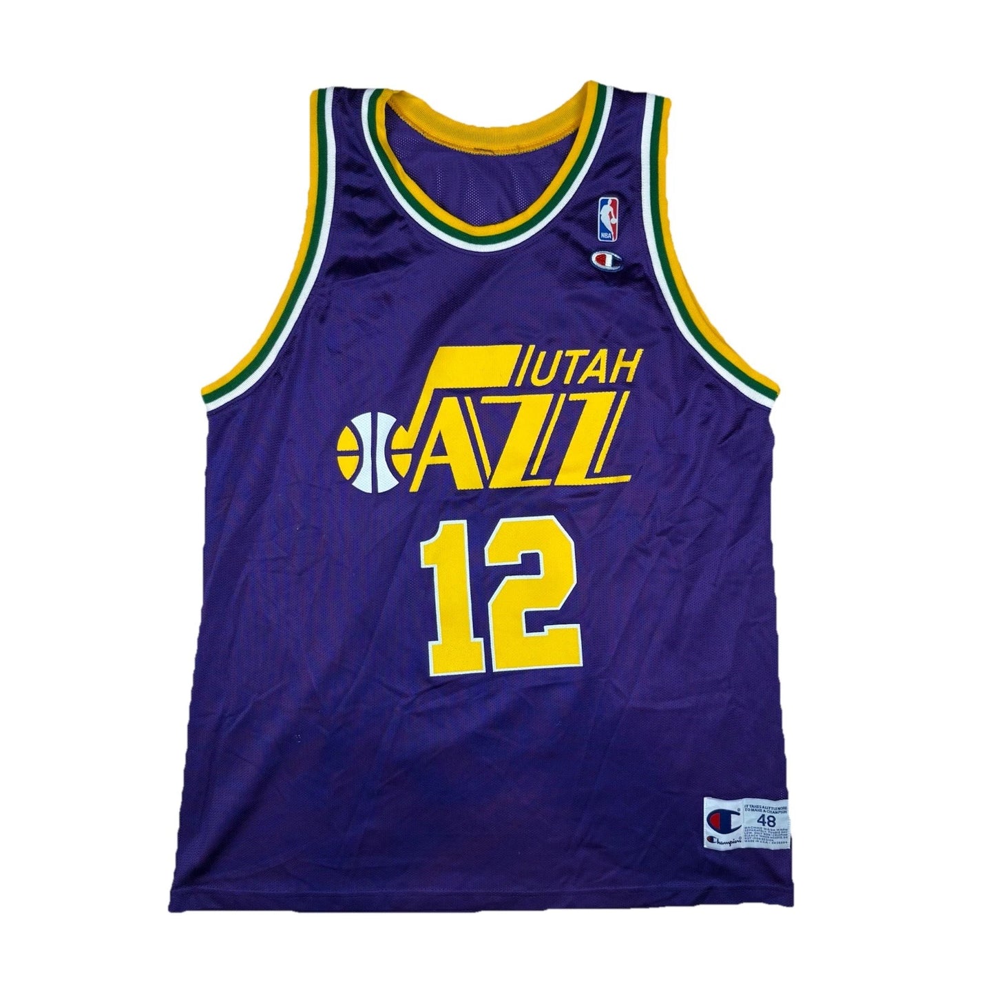 Utah Jazz Jersey Purple NBA Basketball Champion Stockton