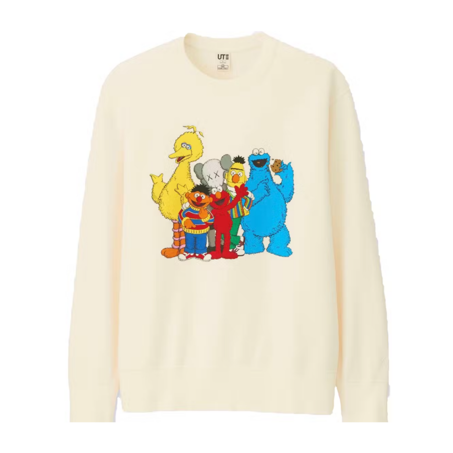 KAWS x Uniqlo x Sesame Street Group #2 Sweatshirt Natural