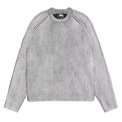 Stussy Contrast Rib Sweater White