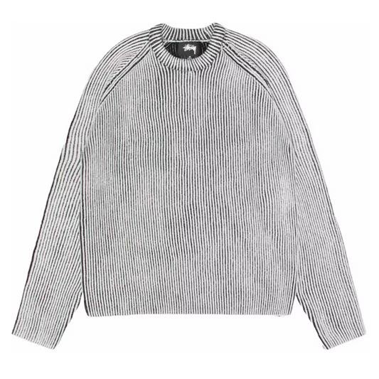 Stussy Contrast Rib Sweater White